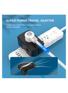 CAROSKI CAROSKI Universal Travel Adapter 3.4A - 5000mah Power Bank with Type-C Fast Charging Adaptor for iPhone - Samsung - Tablet  - Image 4