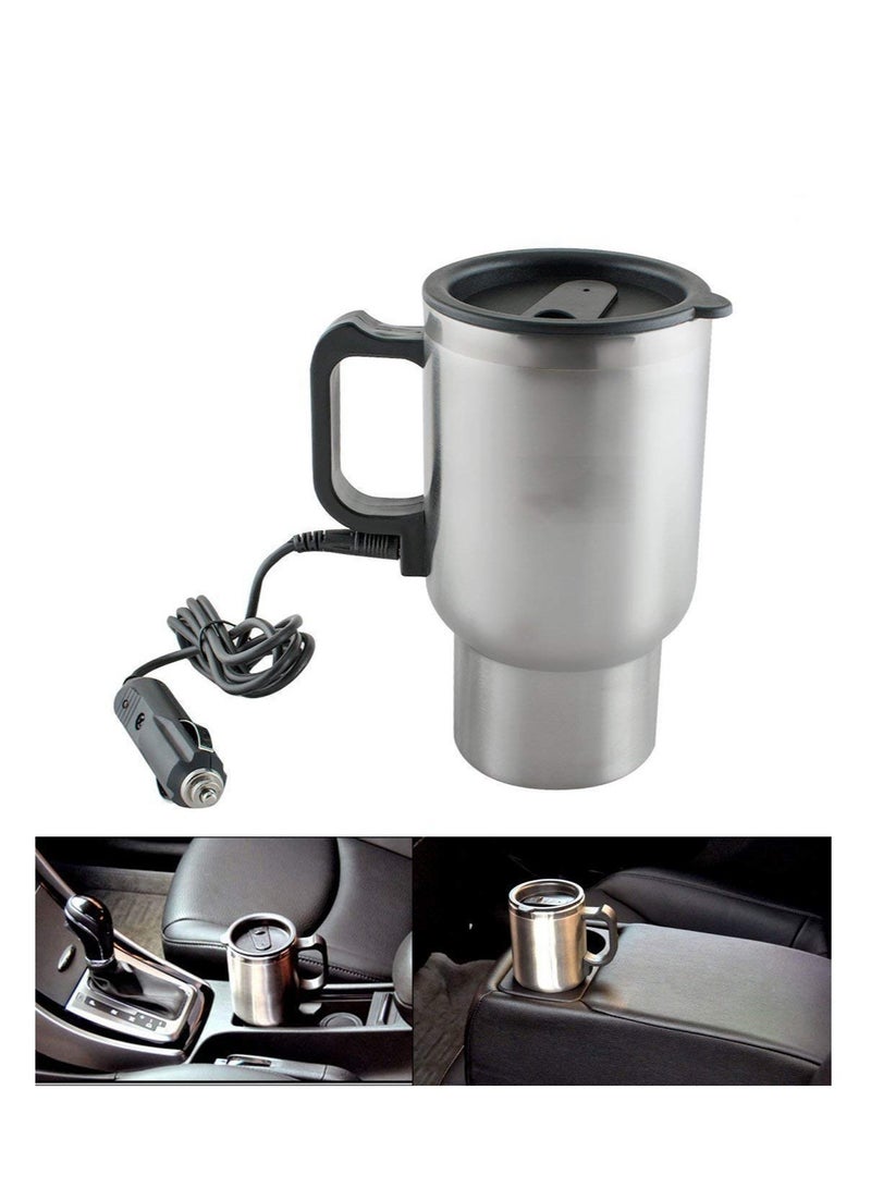 ELTRAZONE Steel Travel Outdoor Electric Mug 12 V Car Charging Electric Kettle Travel Coffee Mug Cup Heated Thermos 450 Ml - Image 5