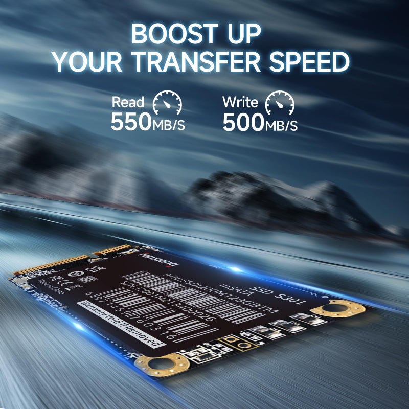 fanxiang S301 256GB mSATA SSD Mini SATA III 6Gb/s Internal Solid State Drive, 3D NAND, Compatible with Ultrabook Desktop PC Laptop - Image 3