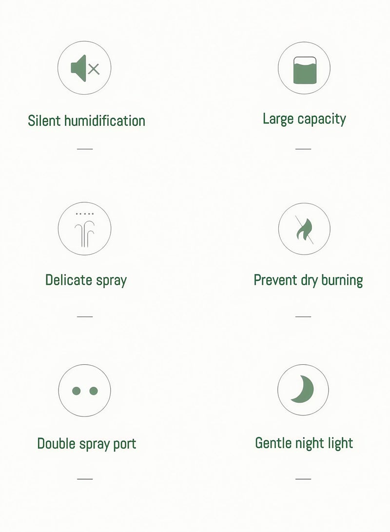 Smart Ultrasonic Humidifier | 2L Capacity | Quiet Operation | Aromatherapy Function | Auto-Off | Suitable for Bedrooms, Living Rooms, and Offices - Image 5