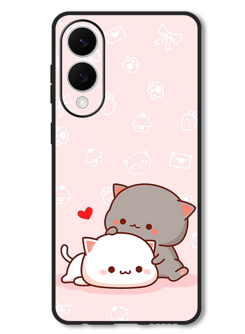 Theodor Case Compatible with Samsung Galaxy S25 Edge 6.7 Inch Protection Shockproof Bumper Cover Cat Lovers - Image 1