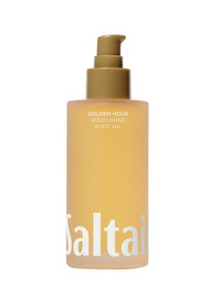 Saltair Saltair Body Oil. Luxurious Golden Hour After Shower and Bath Oil Moisturizer for Women. Botanical, Non-Greasy, and Well-Absorbing Lotion for Hydrating Dry Skin. 4oz Pump Bottle  - Image 1