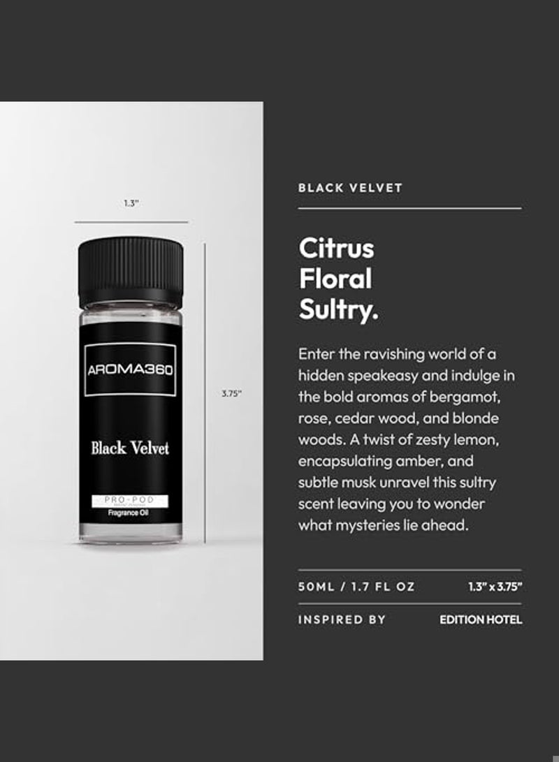 AROMA360 Black Velvet Pro Pod Fragrance Oil - Inspired by EDITION Hotel - Scent Includes Smokey Black Tea, Rose & Amber  - Image 4