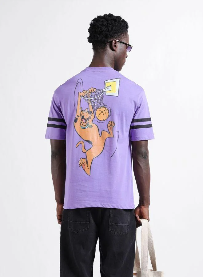 ذا انديان كراج كو Men Boxy Fit Scooby-Doo Printed Crew Neck Half Sleeves T-Shirt