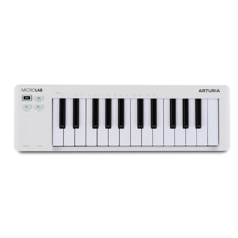 Arturia MicroLab Mk3 - Universal MIDI Controller for Music Production - White - Image 1
