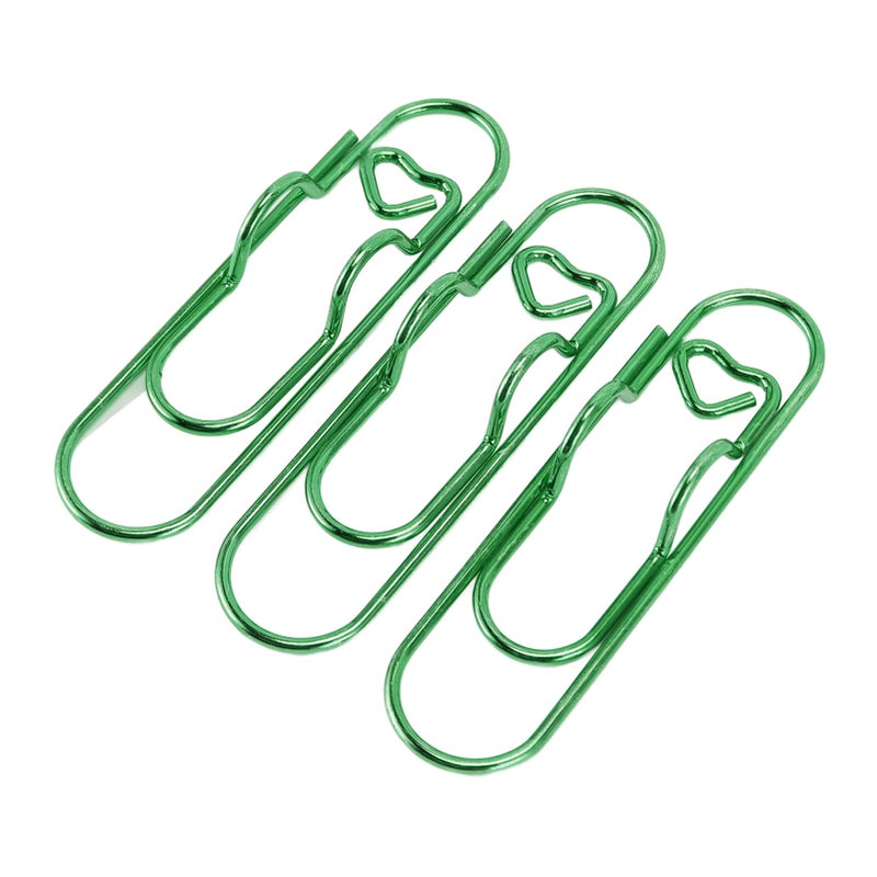 30Pcs Metal Pen Clips Stainless Steel Multifunction Portable Metal Pen Paperclip Pen Clip Holder for Notebook Bookmark Receipts Green - Image 3