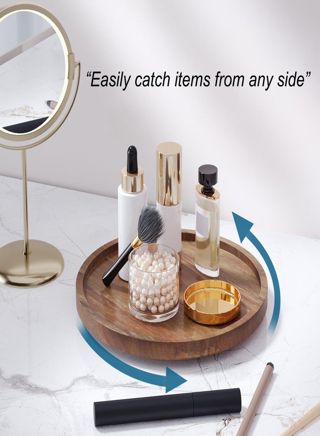 VERTORGAN Lazy Susan Organizer for Kitchen,Acacia Wood Turntable for Cabinet, Pantry, Table, Countertop, Vanity, Spice Rack（Small） - Image 4