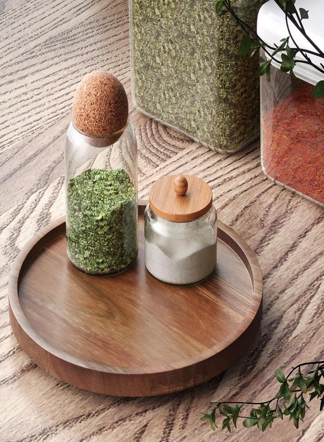 VERTORGAN Lazy Susan Organizer for Kitchen,Acacia Wood Turntable for Cabinet, Pantry, Table, Countertop, Vanity, Spice Rack（Small） - Image 3