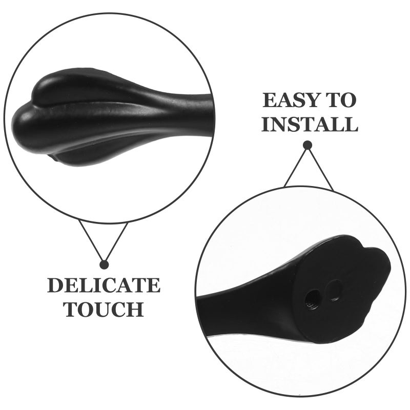 Black Cabinet Drawer Pulls 96mm Hole Center Kitchen Dresser Handles Hardware Accessories 2pcs - Image 4