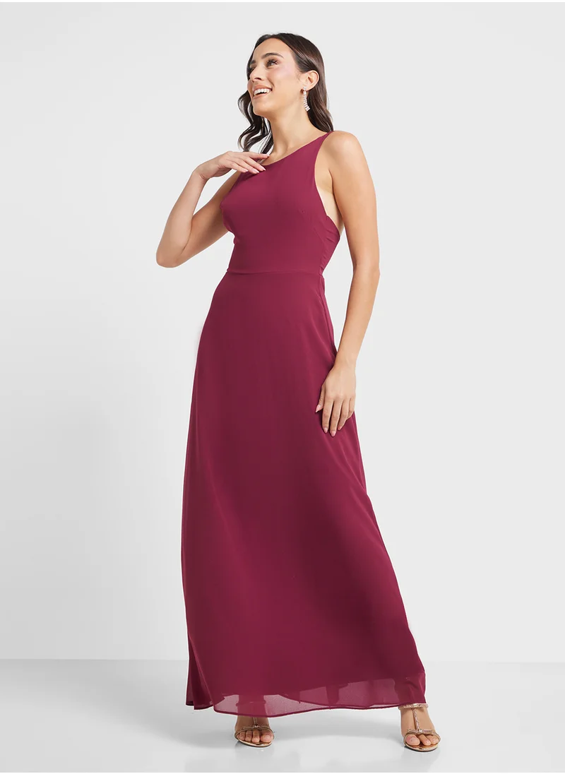 TFNC Crew Neck Maxi Dress