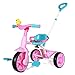 KRIDDO 2 in 1 Kids Tricycles Age 18 Month to 3 Years EVA Wheels Upgraded Gift Trikes for Toddlers 2 to 3 Year Old with Push Handle and Duck Bell Pink - Image 4