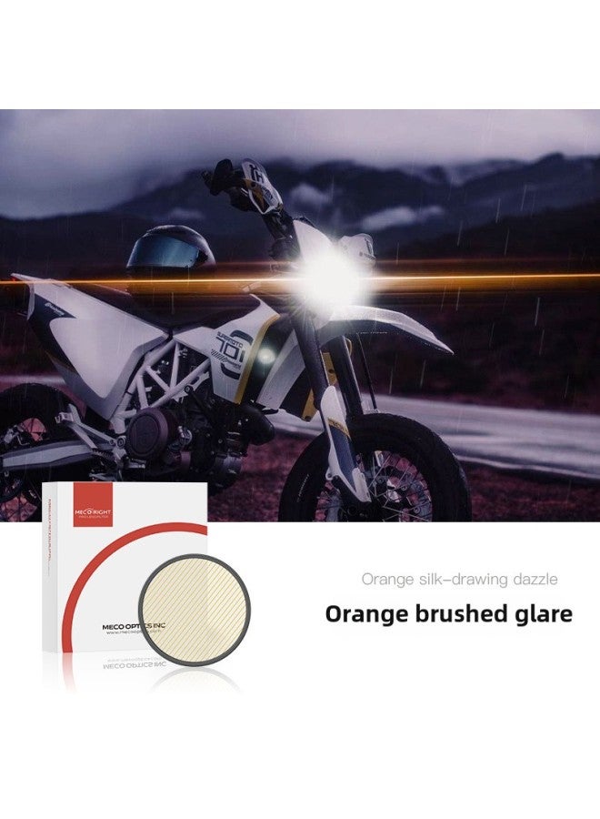 MECO Film Brushed Filter White Blue Orange Rainbow Glare Spot Creative Special Effects Starlight Night 77/82mm-Color:58mm-special Effect Filter-orange Brushed  - Image 1