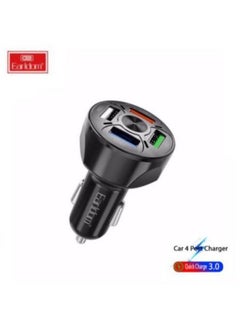 أيرلدوم شاحن سيارة سريع الشحن بقوة 3.1 أمبير مع 4 منافذ USB مزودة بمصابيح LED  - Image 1