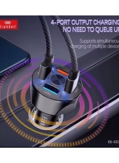 أيرلدوم شاحن سيارة سريع الشحن بقوة 3.1 أمبير مع 4 منافذ USB مزودة بمصابيح LED  - Image 2