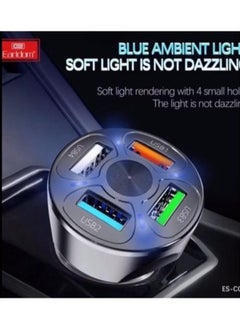 أيرلدوم شاحن سيارة سريع الشحن بقوة 3.1 أمبير مع 4 منافذ USB مزودة بمصابيح LED  - Image 3
