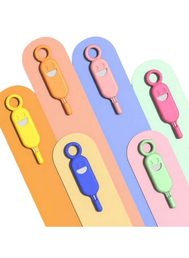 6 Pieces Sim Card Removal Tool - Sim Card Tray Pin Eject Removal Tool Pin Opener for Most Smartphones Sim Card Tool Opener Silicone Cover Eject Pin Smartphone Pin - Image 1