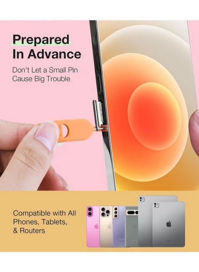 6 Pieces Sim Card Removal Tool - Sim Card Tray Pin Eject Removal Tool Pin Opener for Most Smartphones Sim Card Tool Opener Silicone Cover Eject Pin Smartphone Pin - Image 3