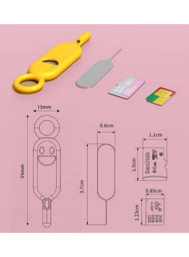 6 Pieces Sim Card Removal Tool - Sim Card Tray Pin Eject Removal Tool Pin Opener for Most Smartphones Sim Card Tool Opener Silicone Cover Eject Pin Smartphone Pin - Image 2