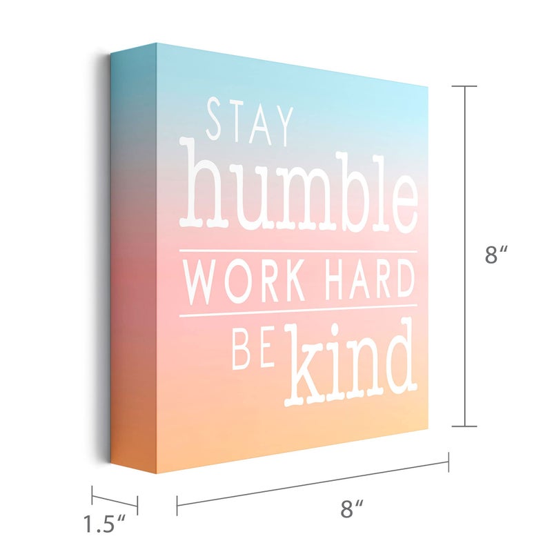 Barnyard Designs Wooden Box Sign Motivational Desk Decor for Women Office, Bathroom Shelf Decoration, Inspirational Desk Decor (Humble Kind) - Image 4