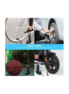 Generic QSHOP® Bicycle Air Pump Portable Bicycle Tire Inflator Handheld Foot Ball Basketball Football Game Air Compressor for Mountain Bike Sports (Random Color) (Pa)  - Image 2