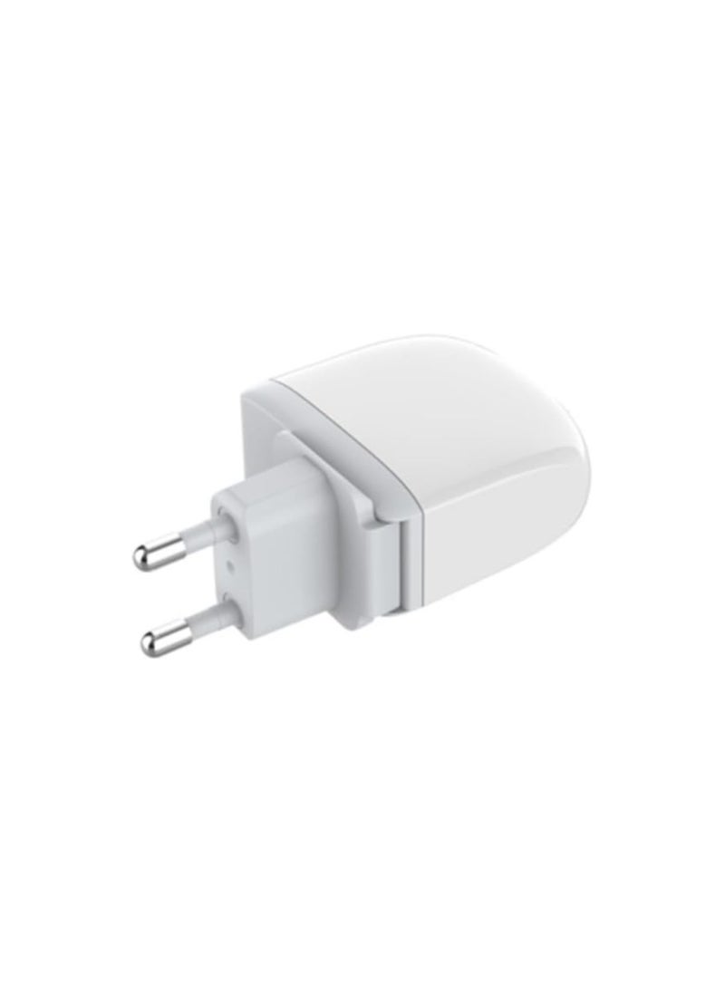 LDNIO - LDNIO A2522C Fast Wall Charger With Replaceable Plug UK US EU And Cable From USB To Lightning Led Display 30W - White - Image 1