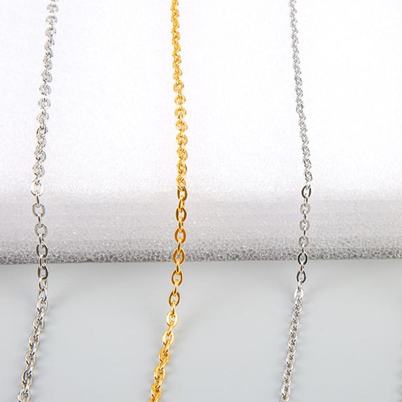 Silver Stainless Steel Jewelry Chain Necklace 0 6mm For Making Iron - Image 4