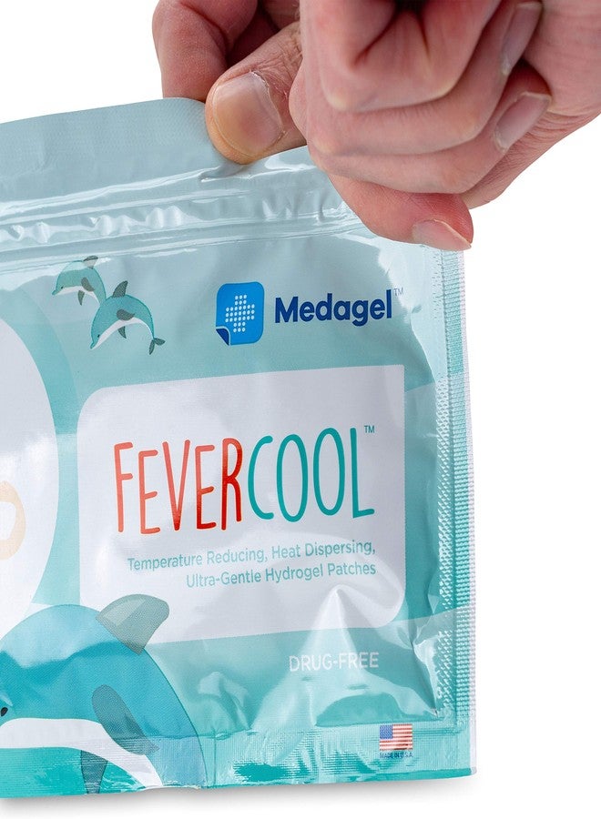 Medagel لصقات ميداجيل فيفر كول - لصقات تبريد لتخفيف الحمى والصداع النصفي والصداع | صنع في الولايات المتحدة الأمريكية | درجة حرارة باردة | لا تسبب فوضى أو رائحة | للبالغين والأطفال من عمر سنتين فما فوق | عبوة واحدة (4 لصقات) - Image 5