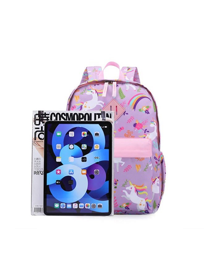 KK CRAFTS Preschool Backpack Kindergarten Little Kid Toddler School Backpacks for Boys and Girls with Chest Strap(Purple Unicorn) - Image 5