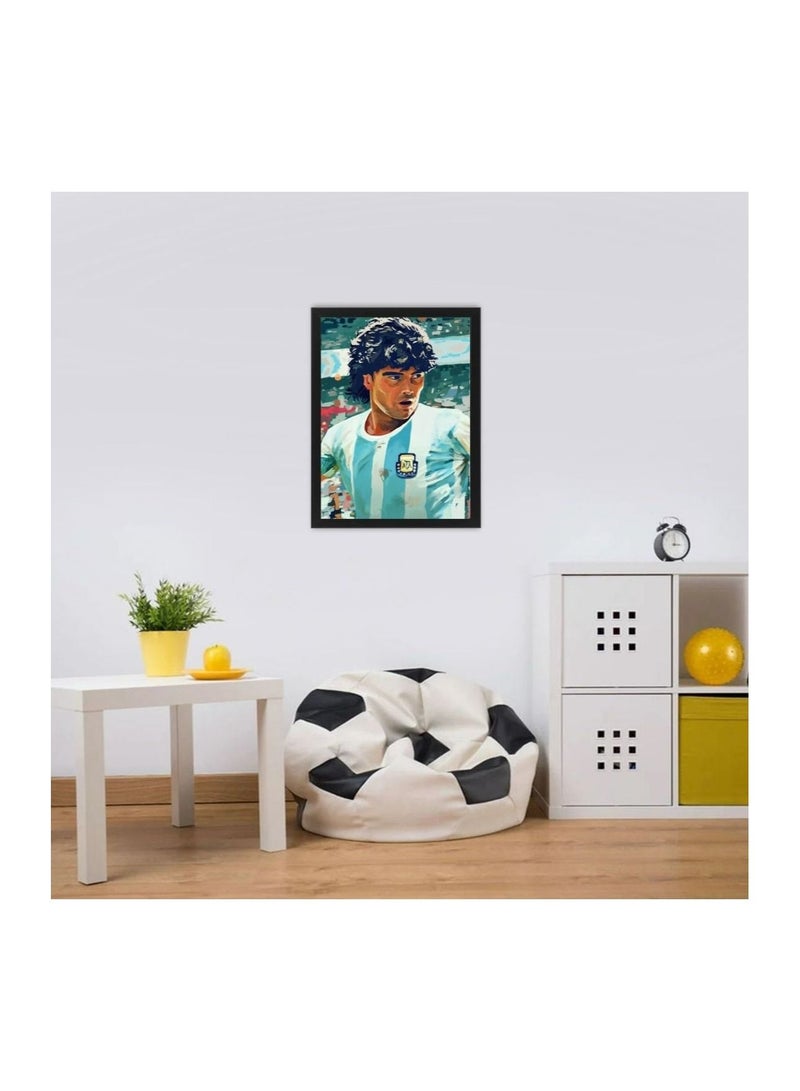 إم إي سي ورق حائط ملصق فني للحائط إطار كرة القدم لاعب دييجو مارادونا 30X40 سم - Image 5