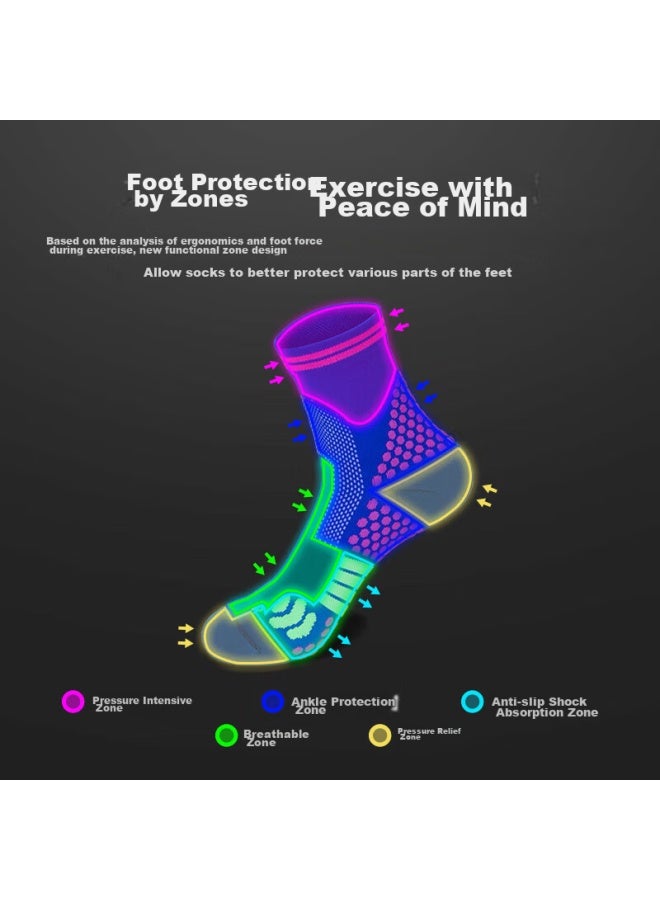 Tfo Outdoor Socks, Comfortable Breathable Functional Socks, Sports Hiking Mountaineering Socks 203, Blue, L - Image 3
