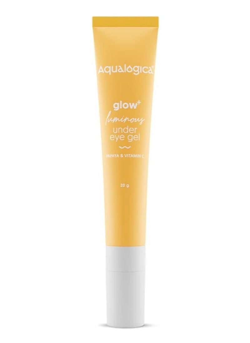 Aqualogica Aqualogica Glow Luminous Under Eye Cream with Papaya Vitamin C Under Eye Gel for Dark Circles Puffy Eyes 20g  - Image 1