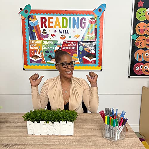 Sproutbrite Classroom Decorations - Reading Banner and Poster for Teachers - Bulletin Board and Wall Decor for Pre School, Elementary and Middle School Themes - Image 3