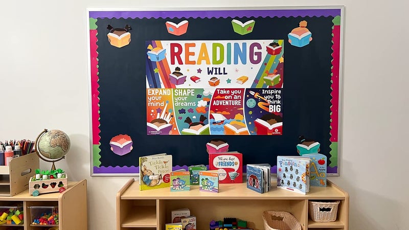 Sproutbrite Classroom Decorations - Reading Banner and Poster for Teachers - Bulletin Board and Wall Decor for Pre School, Elementary and Middle School Themes - Image 2