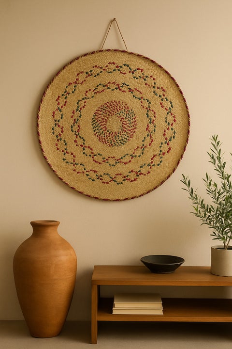 مفرش سفرة خوص لتزين السفرة من سعف النخيل