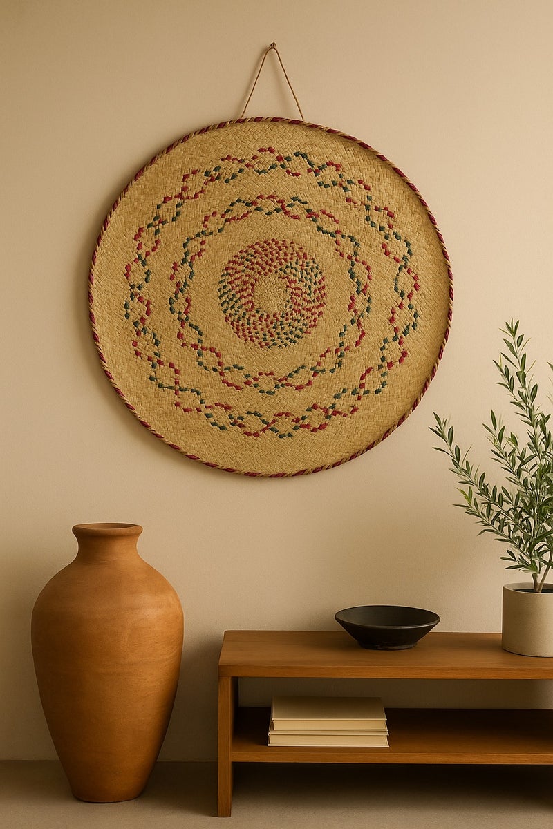 bilutih Rattan tableclothA palm frond tablecloth to decorate the table to decorate the table - Image 1