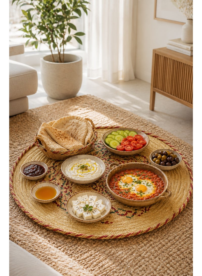 bilutih Rattan tableclothA palm frond tablecloth to decorate the table to decorate the table - Image 3