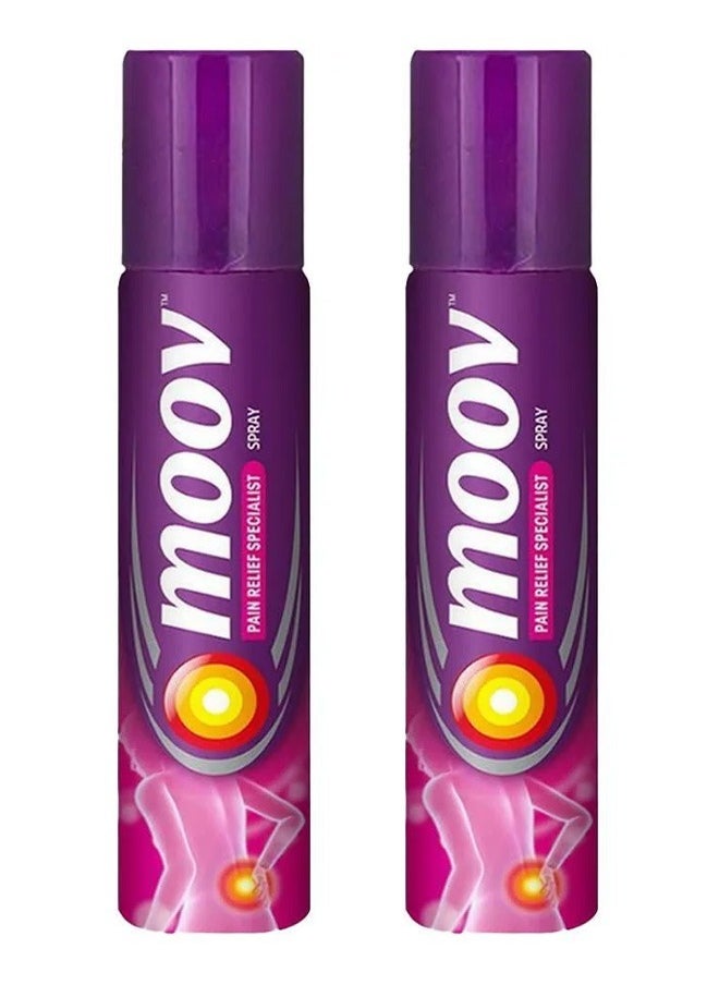 Moov Pack Of 2 Pain Relief Specialist Spray 2X80g 