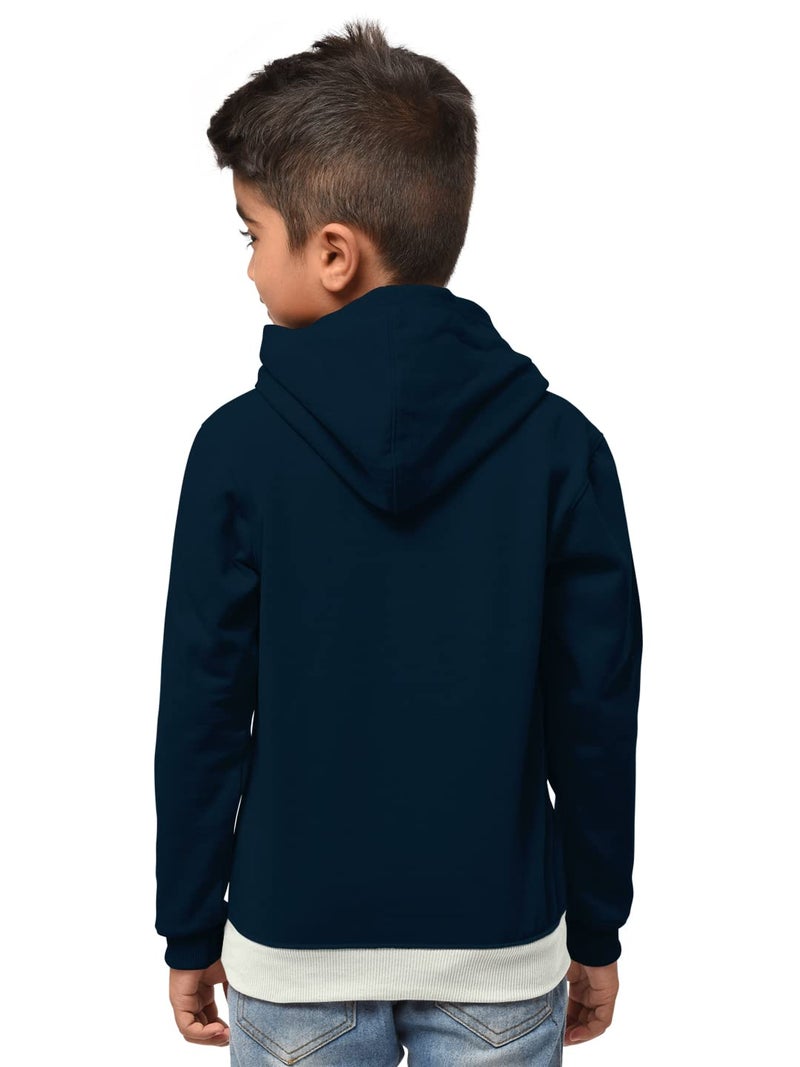 HELLCAT Boys Cotton Blend Hooded Neck Regular Fit Sweatshirt (HFT-S22HH2-H2_ON-$Parent_Petrol blue/Onion_5 Years-6 Years) - Image 3