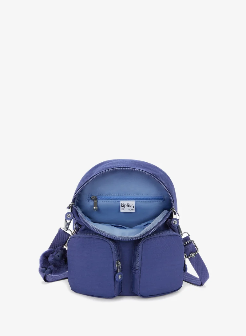 Kipling Firefly up small Backpack convertible to shoulder bag Ocean Blue