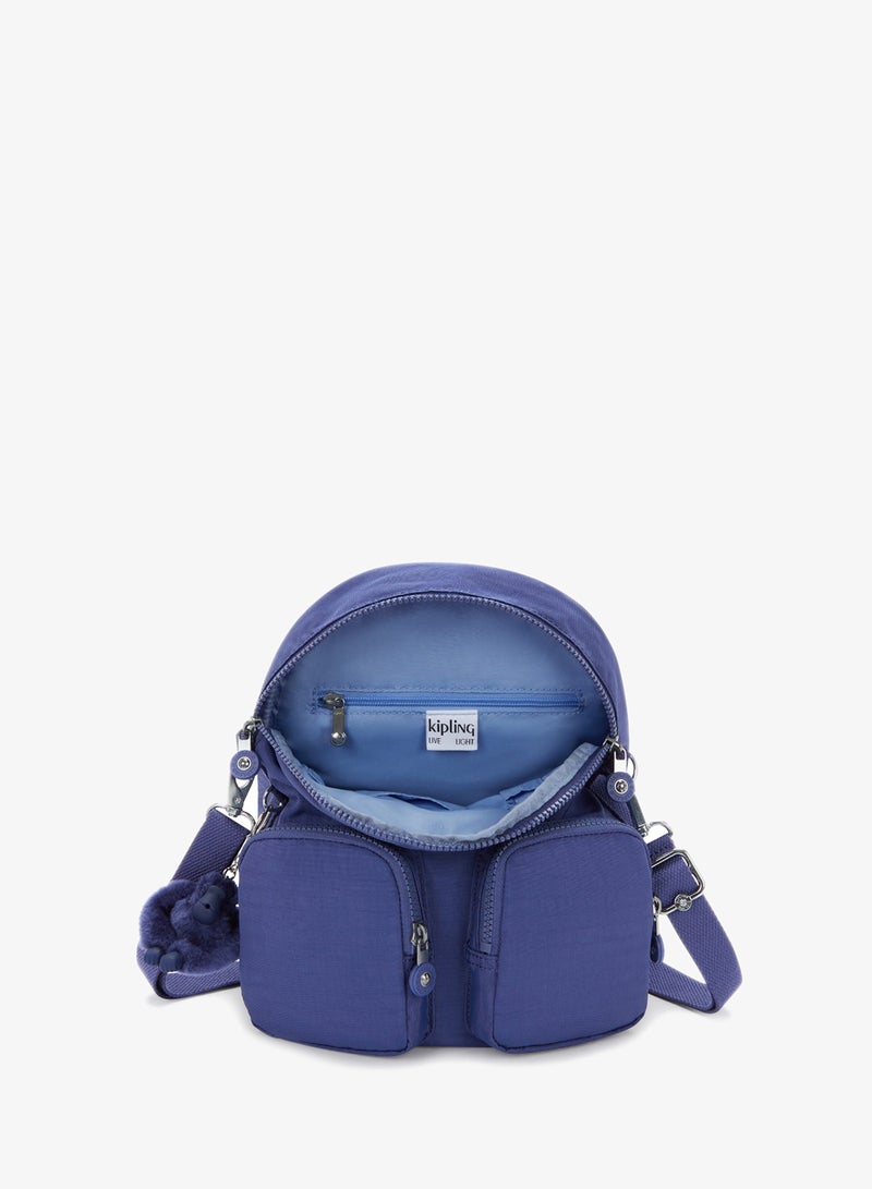 kipling Firefly up small Backpack convertible to shoulder bag Ocean Blue - Image 2