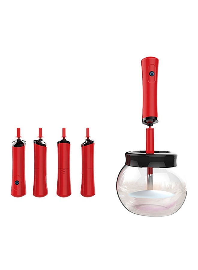 NIBEMINENT Multifunctional Electric Makeup Brush Cleaner Red/Black/Clear - Image 1