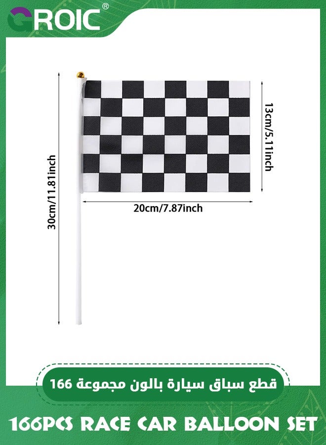 GROIC 166Pcs Race Car Balloon Set, Car Balloon Garland Arch Kit, Dusty Blue Black Latex Balloon Wheel Checkered Foil Balloons for Birthday Party Decoration, Baby Shower, Wedding, Party Supplies - Image 5