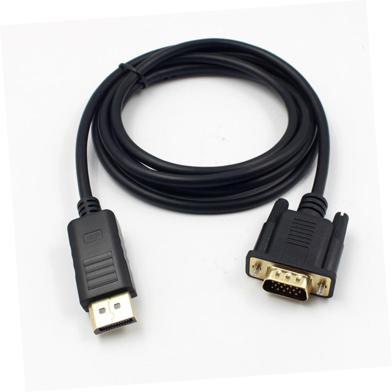 كابل Displayport إلى VGA مع زر تحرير سهل وموصل مطلي بالذهب للشاشة وجهاز العرض - Image 3