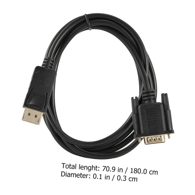 كابل Displayport إلى VGA مع زر تحرير سهل وموصل مطلي بالذهب للشاشة وجهاز العرض - Image 2