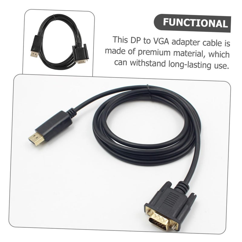 كابل Displayport إلى VGA مع زر تحرير سهل وموصل مطلي بالذهب للشاشة وجهاز العرض - Image 5