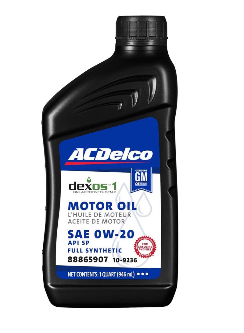 إيه سي ديلكو زيت محرك ACDelco GM Original Equipment 10-9236 dexos1 GEN 2 اصطناعي بالكامل 0W-20 - 1 كوارت (عبوة من قطعة واحدة) - Image 1