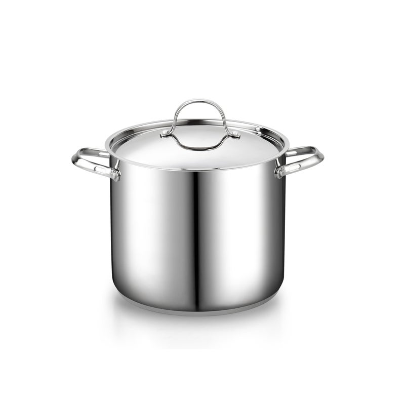 Cooks Standard 18/10 Stainless Steel Stockpot 12-Quart, Classic Deep Cooking Pot Canning Cookware with Stainless Steel Lid, Silver - Image 1