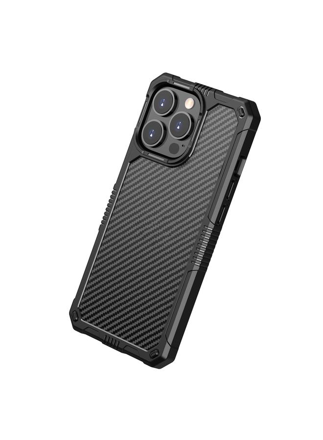 اس-توب جراب هاتف iPhone 14 Pro مصنوع من ألياف الكربون ومقاوم للصدمات - Image 2
