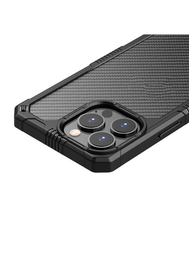 اس-توب جراب هاتف iPhone 14 Pro مصنوع من ألياف الكربون ومقاوم للصدمات - Image 4