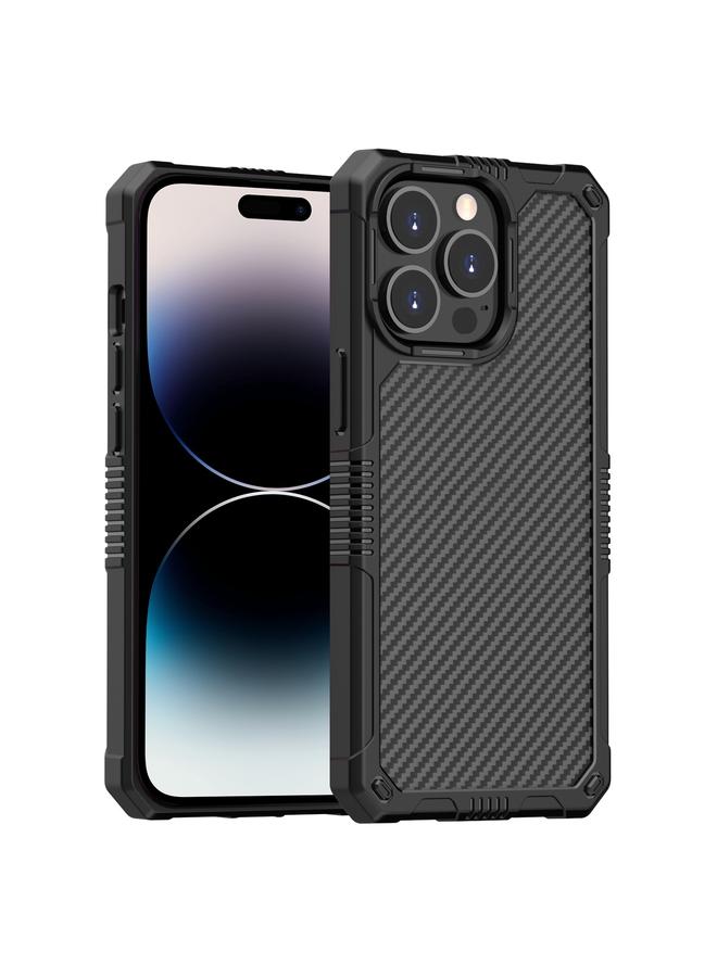اس-توب جراب هاتف iPhone 14 Pro مصنوع من ألياف الكربون ومقاوم للصدمات - Image 1